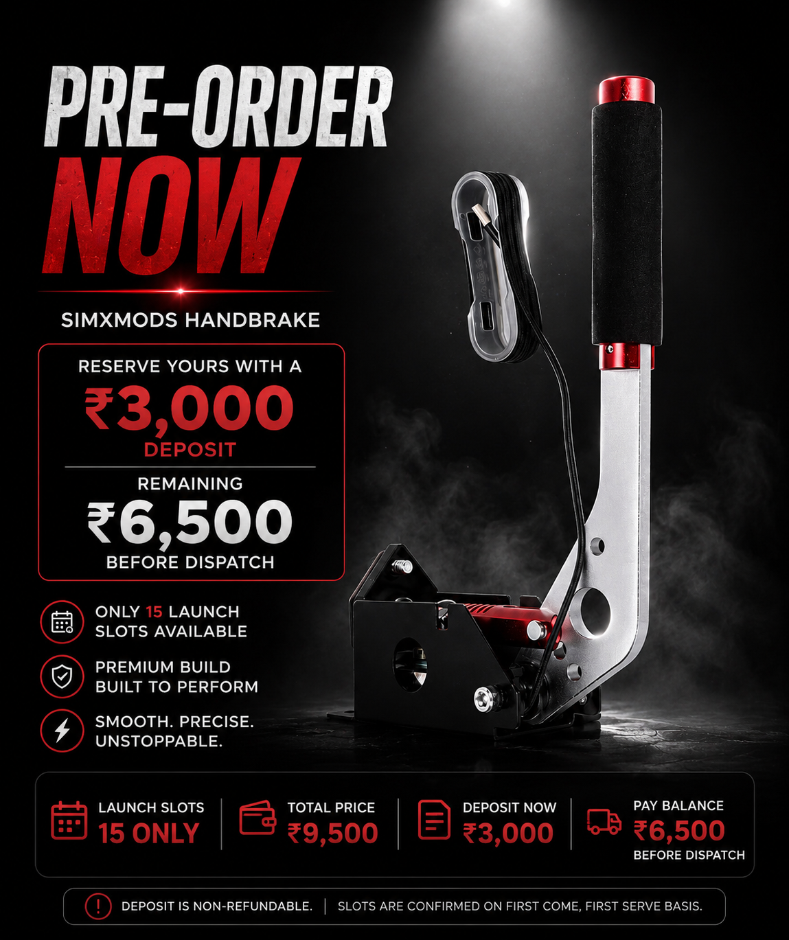 simXmods USB Handbrake – Pre-Order (15 Launch Slots Only)